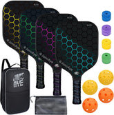 Pickleball-Paddles-Set of 4 or 2 Rackets by JoncAye, USAPA Approved Pickle-Ball Equipment with Balls, Bag, Accessories, Fiberglass Graphite Pickleball Racquet Set for Men, Women, Kids, Adults