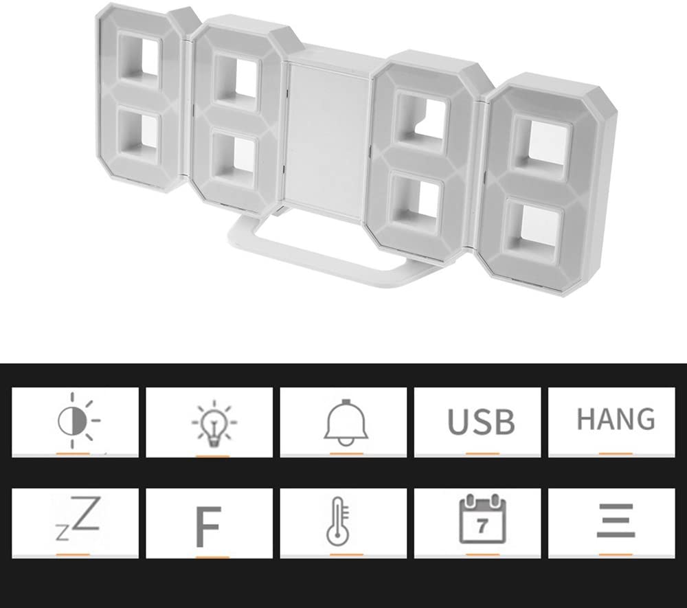 Luminex™ UltraSlim LED Digital Wall Clock – Smart Brightness, Dual Alarm, Auto Night Mode