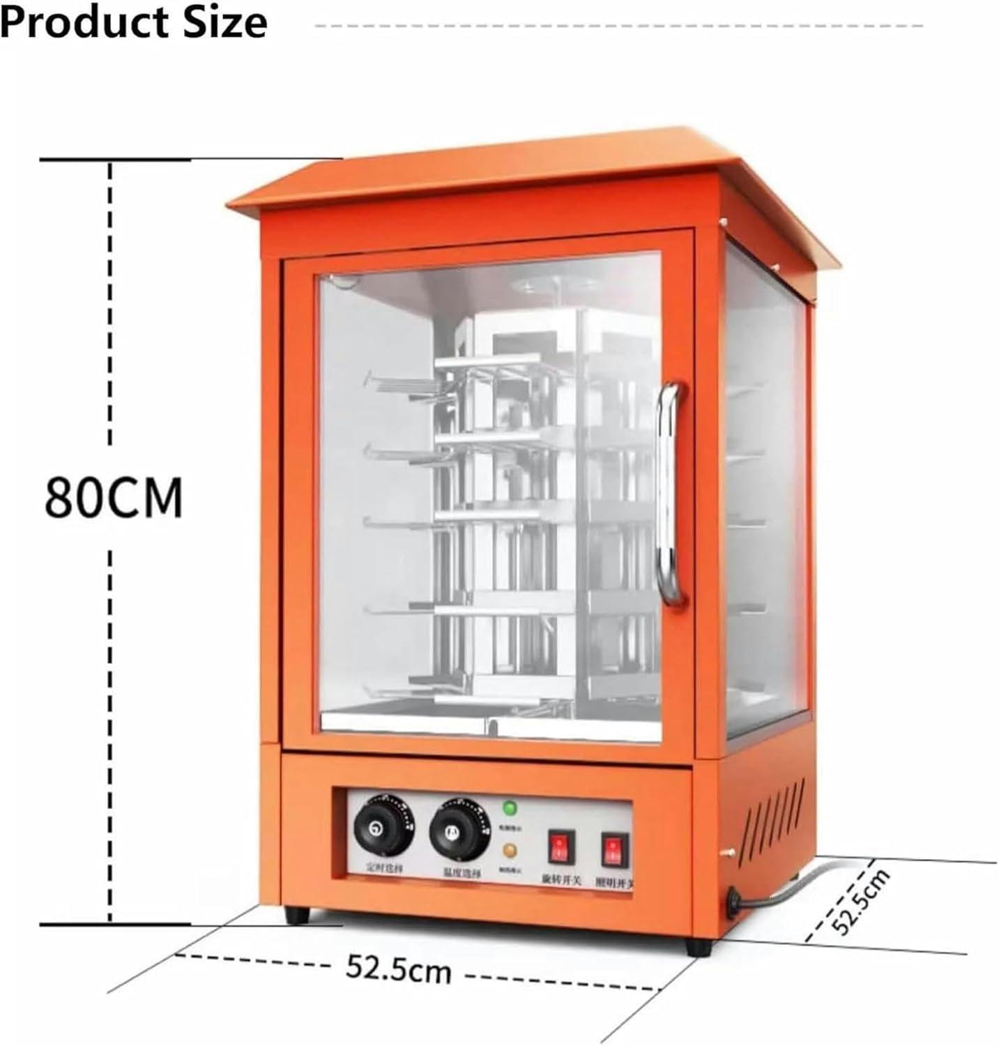 Olmecs 360 ° Rotating Sweet Potato Oven, 2800 Watt Commercial Pizza Oven