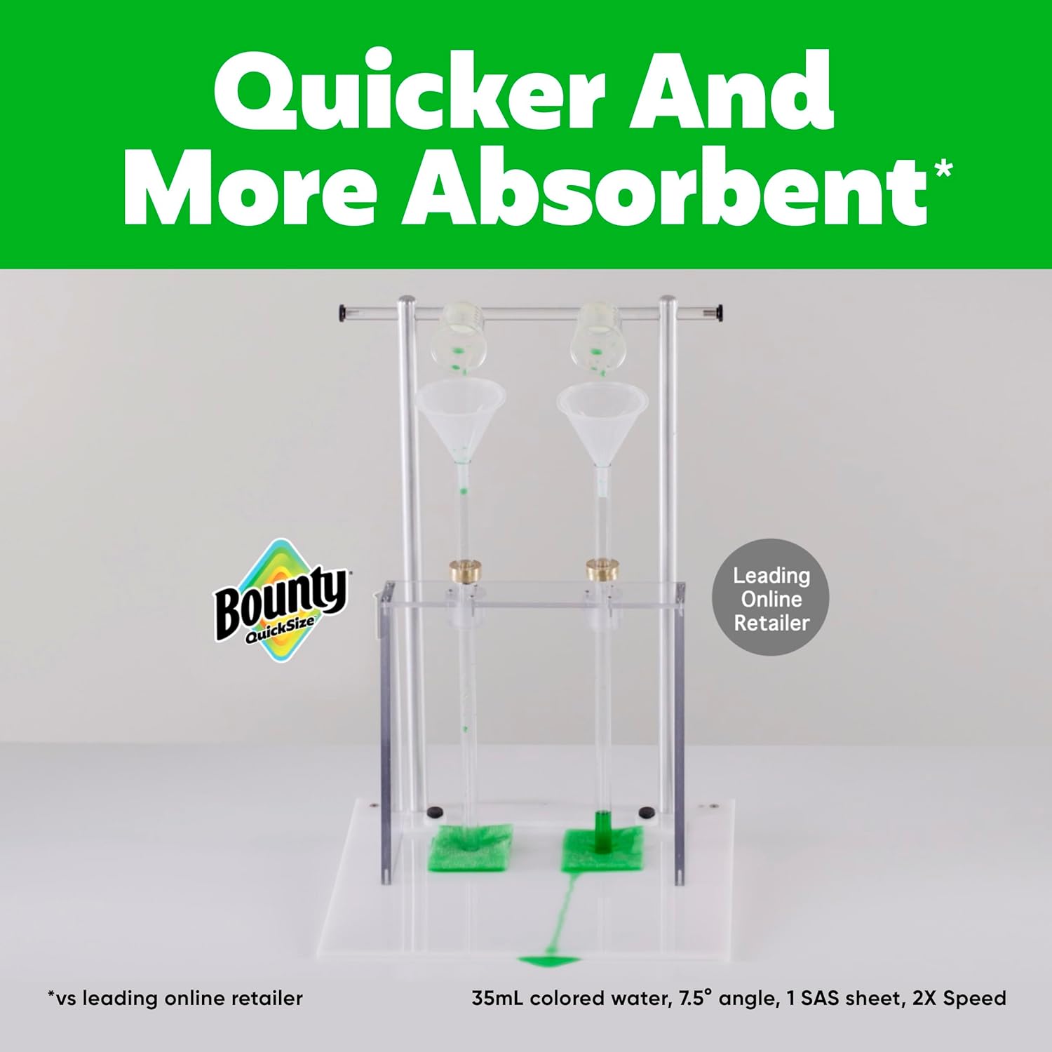 Bounty Quick Size Paper Towels – 8 Family Rolls (Equals 20 Regular Rolls)