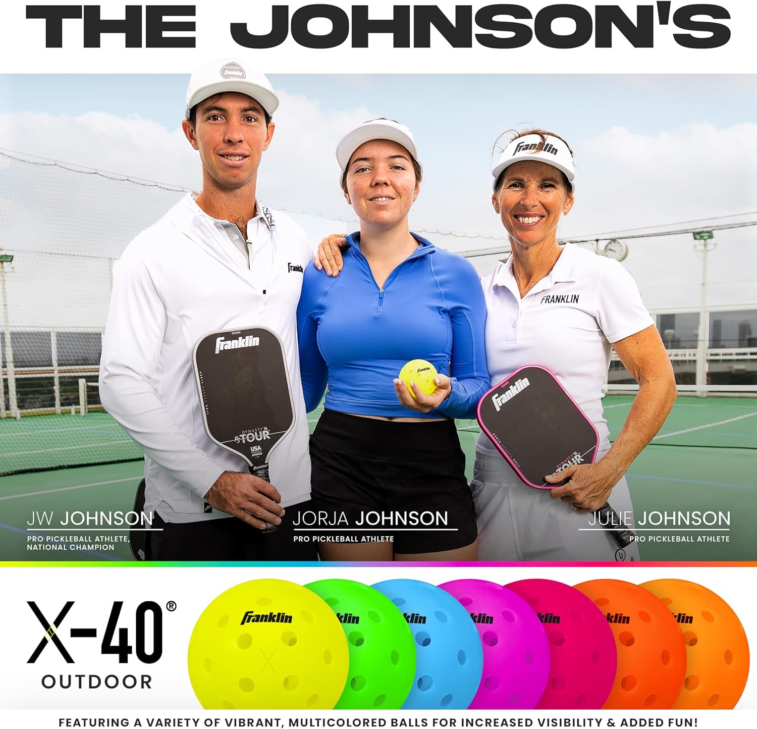 Franklin Sports X-40 Outdoor Pickleballs - Official Ball of USA Pickleball, APP Tour + Pickleball US Open - 3 Packs, 12 Packs, 36 Pickleball Buckets, 50, 100 + 400 Bulk Packs of Regulation Pickleballs