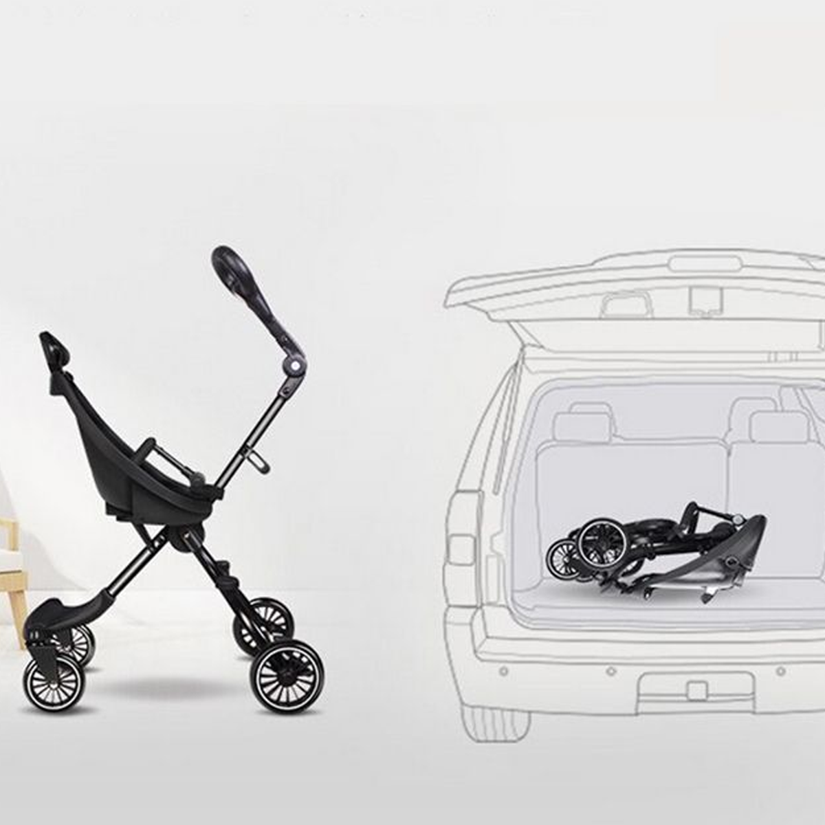 Little Angel - Baby Stroller Folding Portable Pram