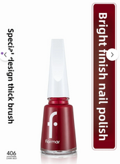 Flormar Klasik Parlak Bitişli Yüksek Pigmentli Oje - Nail Enamel -406 Dark Red New- 8682536036009